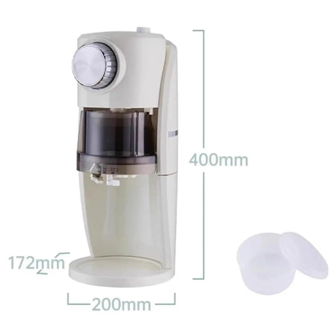 Game Changer Countertop Ice Maker Machine Delivers Fast Crushed Ice In Just 2 Seconds, 400mm tall, white metal design.