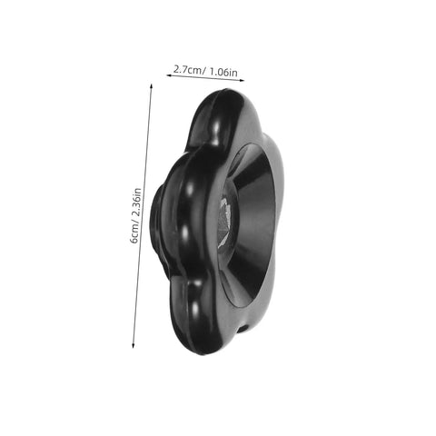 Side view of Two Pack 60mm Handwheel Valve Actuator Replacement Handle For Outdoor Hose Bib And Water Spigot Bakelite Stem 7x7mm Square Hole