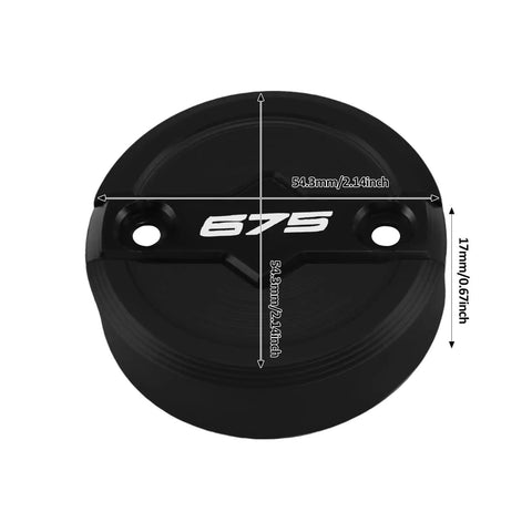 675 Series Motorcycle Brake Fluid Reservoir Cap And Front Master Cylinder Cover Anti Leak CNC Aluminum Black Finish