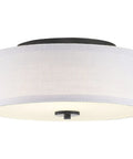 Cool One Light LED Flush Mount Ceiling Light in Graphite Finish, 13 Inch Diameter, 6 Inch Height, 17W Integrated LED Module