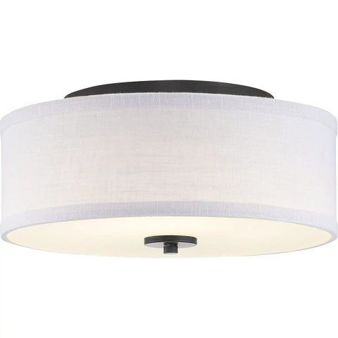 Cool One Light LED Flush Mount Ceiling Light in Graphite Finish, 13 Inch Diameter, 6 Inch Height, 17W Integrated LED Module