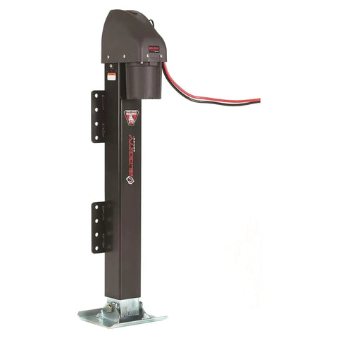 Velocity Series Fully Powered Trailer Jack With Side Mount 12,000 Lbs Per Leg Capacity 24 Inch Travel Bolt On Installation