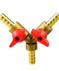 Rock Solid Heavy Duty Brass 10mm Barbed 3 Way Y Equal Ball Valve With Grippy Plastic Handle for liquid flow control