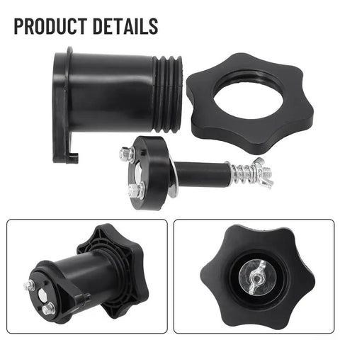 Spool Adapter Hub Kit Replacement For 195216 Damper, black metal parts for Handler 125 Welding Gear, detailed views