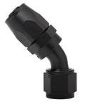 AN10 45 Degree Swivel Hose End Fitting Aluminum Black For Stainless And Nylon Braided Hose 6061-T6 Billet Aluminum Anodized 7/8-14 UNF
