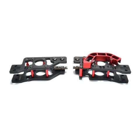 Advanced Premium Heavy Duty Full Cnc Parts Kit Aluminum Alloy Frame For 3D Printer Mods Badass Build showing CNC mount parts in black and red
