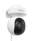 4K PoE Outdoor Security Camera With 355 Degree Pan And 50 Degree Tilt Color Night Vision Auto Tracking Smart Detection Two Way Talk Round The Clock Recording Weatherproof Home Surveillance System mounted on a wall