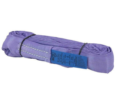 6 Ft Purple Polyester Endless Round Sling With 2600 Lbs Vertical Capacity, 2100 Lbs Choker Capacity, And 5200 Lbs Basket Capacity