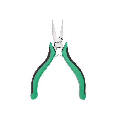 Long nose pliers from the Compact 6 Piece Mini Pliers Set With Comfort Grip And Leather Storage Bag For Tight Spots And On The Go Use