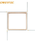 Pro Grade Aluminum Quick Release Corner Framing Clamp Kit For Picture Frames Up To Forty Five And A Half Inches in use.
