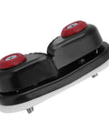 Aluminum Cam Cleat for Boats and Canoes with low wear ball bearing, lightweight deck hardware for 4 to 6 mm rope, side view