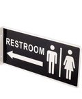 Double Sided Aluminum Restroom Sign For Home And Office Doors With Clear Readable Letters On Both Sides Large 12.1 By 5.5 Inches Metal Bathroom Door Sign For Office Home Or Business Environments