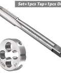 M8 X 1 Tap And Die Set HSS Straight Fluted Right Hand Threads Repair And Create New M8 Threads For Metalworking Projects