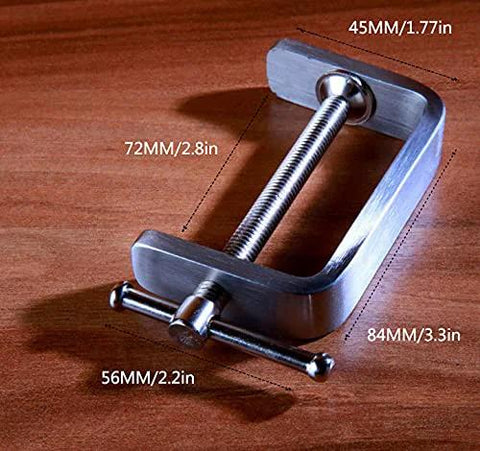 Kyien stainless steel C-clamp on a wooden surface for woodworking and automotive repair