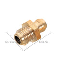 Close-up of a heavy duty copper nipple from the Copper Oil Nozzle Kit With 9 Pieces Straight And Angled Grease Fittings For Cars And Excavators.