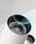 DJVHSRI Recessed Lighting Housing Trim Kits 10W Led Adjustable Aluminum Downlight close-up view of lens and reflector.