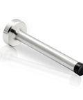 Heavy Duty 6 Inch Wall Door Stopper Set Premium Stainless Steel Brushed Nickel Finish with black rubber tip.
