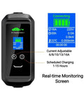 Snag Some Juice Smoothly With This Lightning Fast Type 2 Evse Portable Charger designed for your daily driver with real-time monitoring screen.
