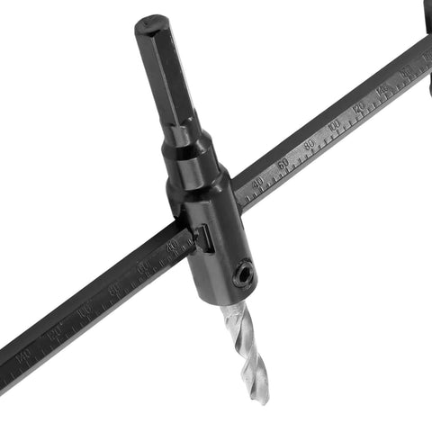 LifCratms adjustable hole saw circle cutter with drill bit, 1-3/16 to 7-7/8 in (30–200 mm), black