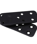 Black plates from Concealed Pivot Hinge For Secret Doors And Bookcases, Built To Last Heavy Duty 570Lb Load Bearing, 360 Degree Rotation