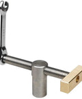 Adjustable Workbench Dog Clamp For Three Quarters Inch Holes Fits 19mm Posts Stainless Steel With Brass Adjustable Stop Keeps Workpieces Secure On Top Or At The Edge For Woodworking Be A Workhorse, bench dog clamp