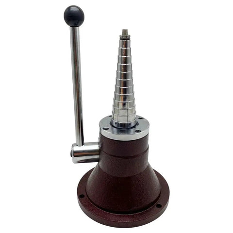 No Sweat Ring Size Adjustment Machine For Jewelry Enlargement And Reduction With Laser Etched Gauges And Heavy Duty Steel Frame, detailed view.