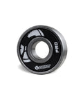 Bont Pro Racing 608 skate bearing with black shield and silver outer race, close-up view