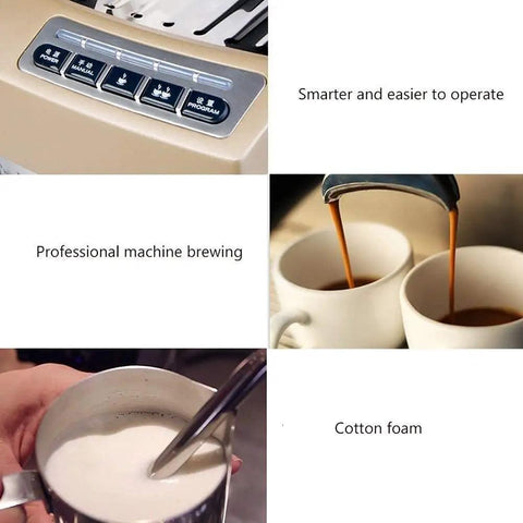 15 Bar Dual Pump Espresso Machine For Home Barista Style Brew With Large 3L Water Tank Digital PID Temperature Control