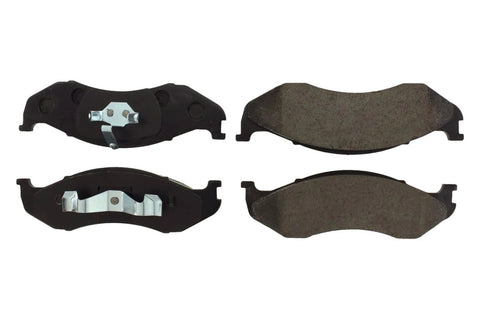 Centric Posi-Quiet ceramic front brake pads with shims, four-pad set for Jeep