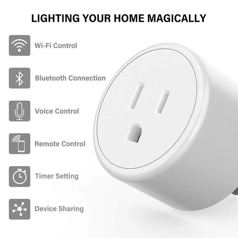 Smart Bluetooth WiFi Plug For Home Automation With Alexa And Google Assistant No Fuss Remote Control And Timer Scheduling