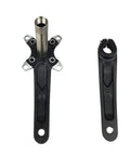 Ultra Lightweight 170mm Mountain Bike Crank Arm Set With 104 And 105 BCD, Includes Bottom Bracket And Chainring Bolts, Black Finish