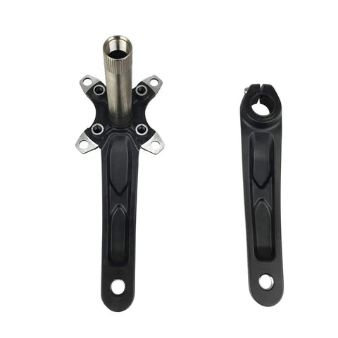 Ultra Lightweight 170mm Mountain Bike Crank Arm Set With 104 And 105 BCD, Includes Bottom Bracket And Chainring Bolts, Black Finish