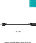 3 Prong Power Cord For 3 Feet AC SVT 18AWG C13 To NEMA 5-15P UL Listed Replacement Cord For Electric Pressure Cookers, Rice Cookers