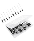 120 Pcs Black Aluminum Blind Rivets Kit With M2.4 M3.2 And M4 Sizes Burr Free Pull Rod Fasteners Easy Install For Furniture Aircraft And Ship Projects Pro Grade Heavy Duty Beefy Hardware Set shown with open box and arranged rivets