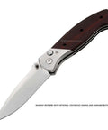 DDR3BL DIY Folding Knife Kit With Button Lock 440C Stainless Steel Blade 600 Grit Satin Finish Pre Machined Padauk Handle Scales Gift Boxed Parts Kit USA Design For Building Your Own EDC Knife