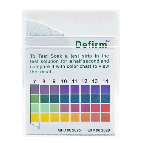 Wide Range PH Test Strips 0 To 14 For Home Use Pool Water Cosmetics Lab Classroom Testing Easy Litmus Paper in packaging with color chart