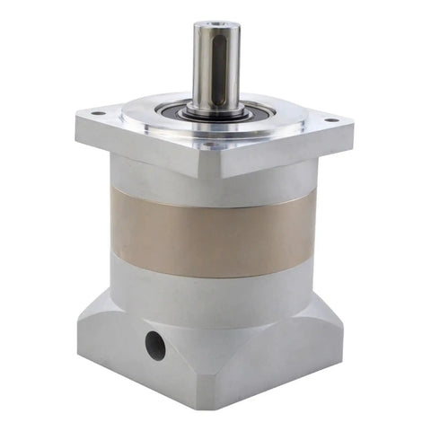 Heavy Hitter Right Angle Planetary Gearbox With Easy Swap Industrial Reduction Ratios Designed For 80 And 90 Millimeter Servo Motors Providing Ridiculously Smooth Rotation.