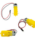 Six Pack Of 3V-6V DC Gear Motors With Dual Shaft Geared Magnetic Gearbox And 1 To 48 Reduction, Pre Soldered Wires