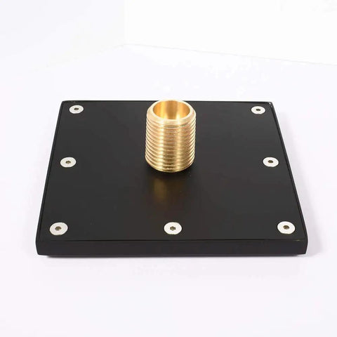 Matte Black Shower Body Spray System With Six Jets Wall Mounted Concealed Spa Massage Showerhead Set Easy Install One Half Inch US Standard Connectors Built To Last Five Year Warranty base plate with brass connector