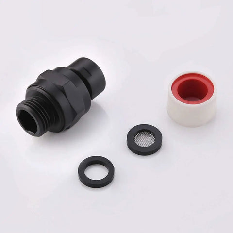Brass Shower Head Swivel Ball Joint Connector Adapter Adjustable High Flow Shower Arm Attachment Heavy-Duty Pro Grade Brass Body Leak Free 7.8 GPM At 60 PSI Easy Install black brass adapter with washers and screen