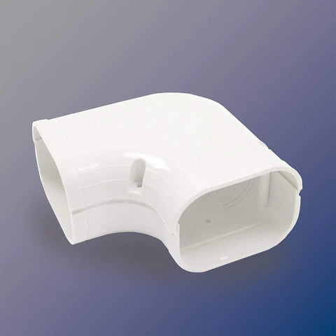 90 degree elbow for 14 Ft Air Conditioner Line Set Cover Kit For Mini Split And Central AC Systems, PVC Tubing Covers.