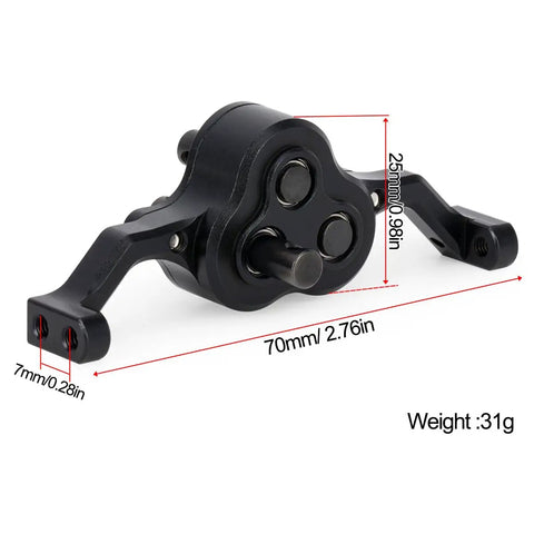 Black Underdrive 30 Percent Aluminum Transfer Case Gearbox For One Tenth RC Crawler Cheater Rigs With 70mm Width And Three Shaft Options