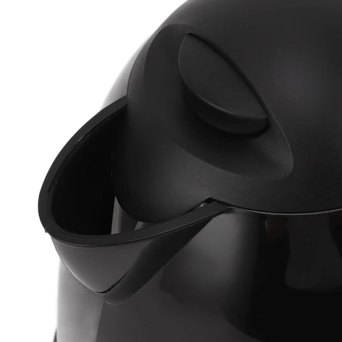 Close-up of lid and spout on 12V Car Water Heater Portable Electric Kettle With Auto Shut Off Safety Overheat Protection.