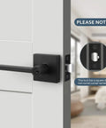 Six Pack Keyed Alike Door Knobs With Lock And Key Matte Black Door Handles For Interior And Exterior Doors Modern Lever Entry