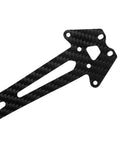 TT-01 1/10 Scale Carbon Fiber Second Floor Plate For RC Car Chassis Upgrade, sleek black carbon fiber with mounting holes