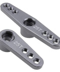 Two Pack 25T Aluminum Servo Horns With M3 Thread For 1 10 And 1 8 Scale RC Crawlers Fits Futaba Savox Servo Motors CNC 6061 Aluminum