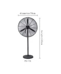 Heavy Duty Industrial Oscillating Tower Fan With Three Speed Big Time Airflow And One Click Auto Swinging Head Built Like A Tank For Workshop Shifts And Backyard Hangouts In Matte Black, 145cm tall, 78cm diameter.