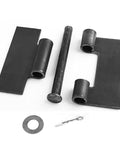 Mountain_Ark 4-pack weld-on door/gate hinges; metal, black finish; 4-1/2 x 4-1/4 in, includes pins and cotter pin