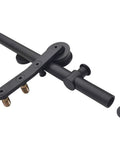 Sliding Library Ladder Hardware Kit With Full Track System For Home Indoor Loft And Garage Black Steel Round Tube With Floor Roller Wheels