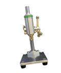 FLCPJGV Mini Bench Drill Press Clamp Stand For 3.175MM Fixtures Precision Aluminum Alloy with sturdy base for metal repair.